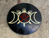 Large HEKATE // Primal Craft // 24 Inch Wooden Altar Piece - Queen Of Hell
