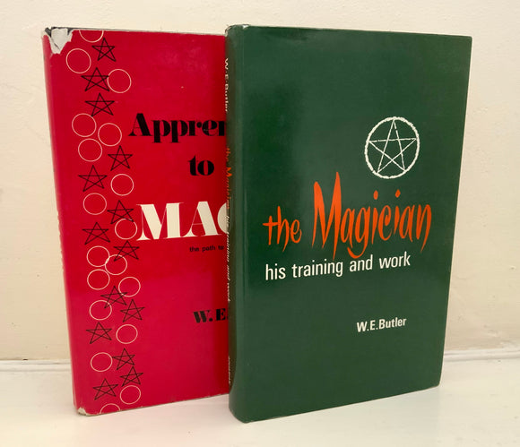 THE MAGICIAN - His Training & Work / APPRENTICED TO MAGIC - W.E. BUTLER (2 x HB, Aquarian 1972)