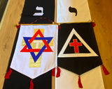 GOLDEN DAWN RITUAL ITEMS - Temple Banners + Pillars SET