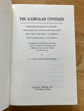 THE KABBALAH UNVEILED - Translated by S.L. MacGregor Mathers (Samuel Weiser, 1989)