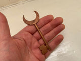 HEKATE'S CRESCENT KEY - Hand-forged in Copper (made by C.E.R.E.M.O.N.I.A)