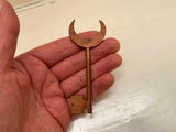 HEKATE'S CRESCENT KEY - Hand-forged in Copper (made by C.E.R.E.M.O.N.I.A)
