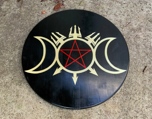 Large HEKATE // Primal Craft // 24 Inch Wooden Altar Piece - Queen Of Hell