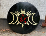 Large HEKATE // Primal Craft // 24 Inch Wooden Altar Piece - Queen Of Hell