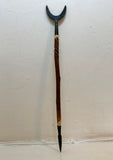 Unique small RITUAL STANG / WAND (Hazel Wood & Iron, Traditional Witchcraft)