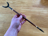 Unique small RITUAL STANG / WAND (Hazel Wood & Iron, Traditional Witchcraft)