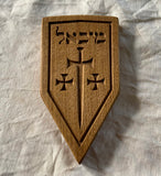 ARCHANGEL MICHAEL TALISMAN -- One of a kind ritual item carved in solid Oak