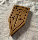 ARCHANGEL MICHAEL TALISMAN -- One of a kind ritual item carved in solid Oak